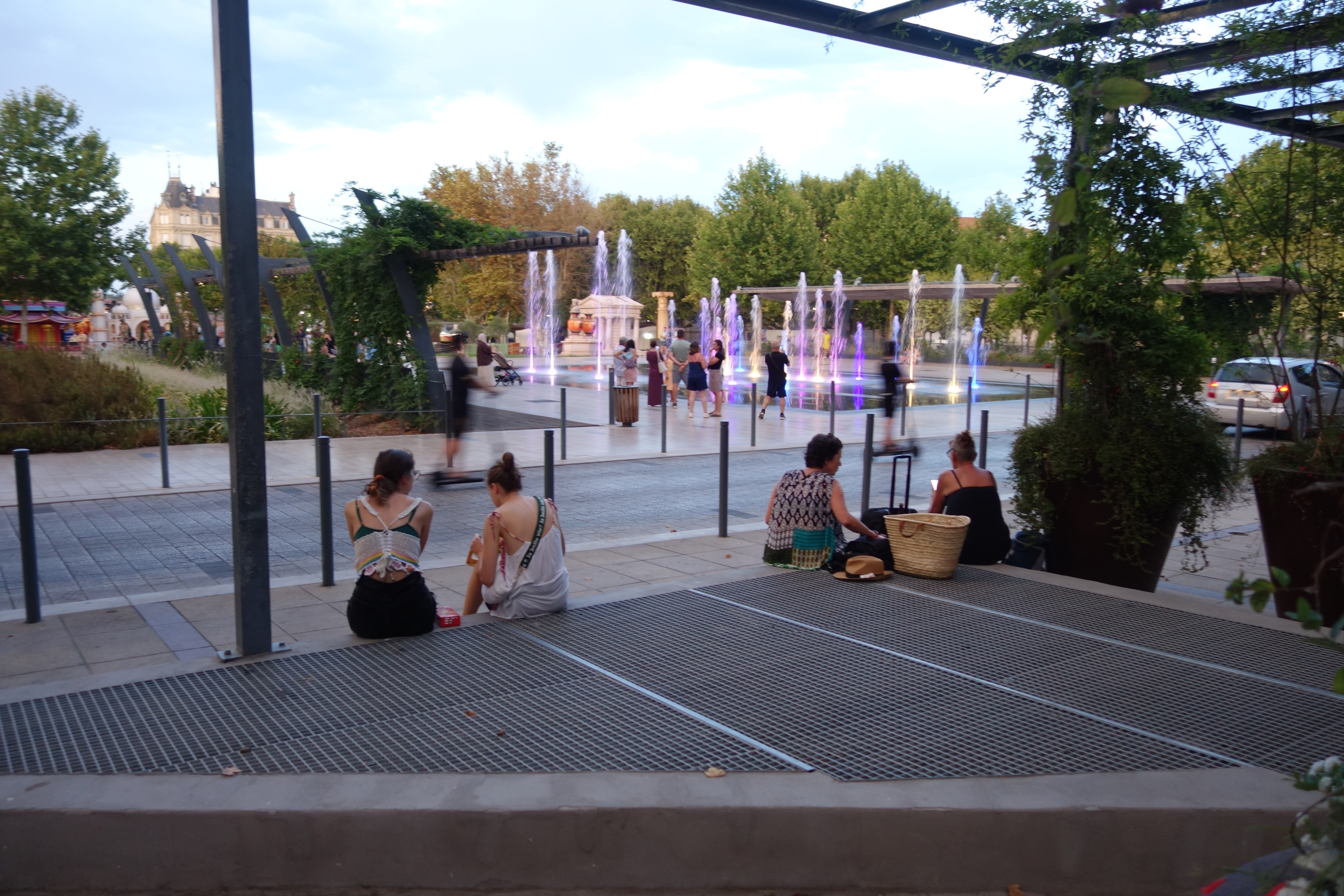 Animated fountains in Béziers
