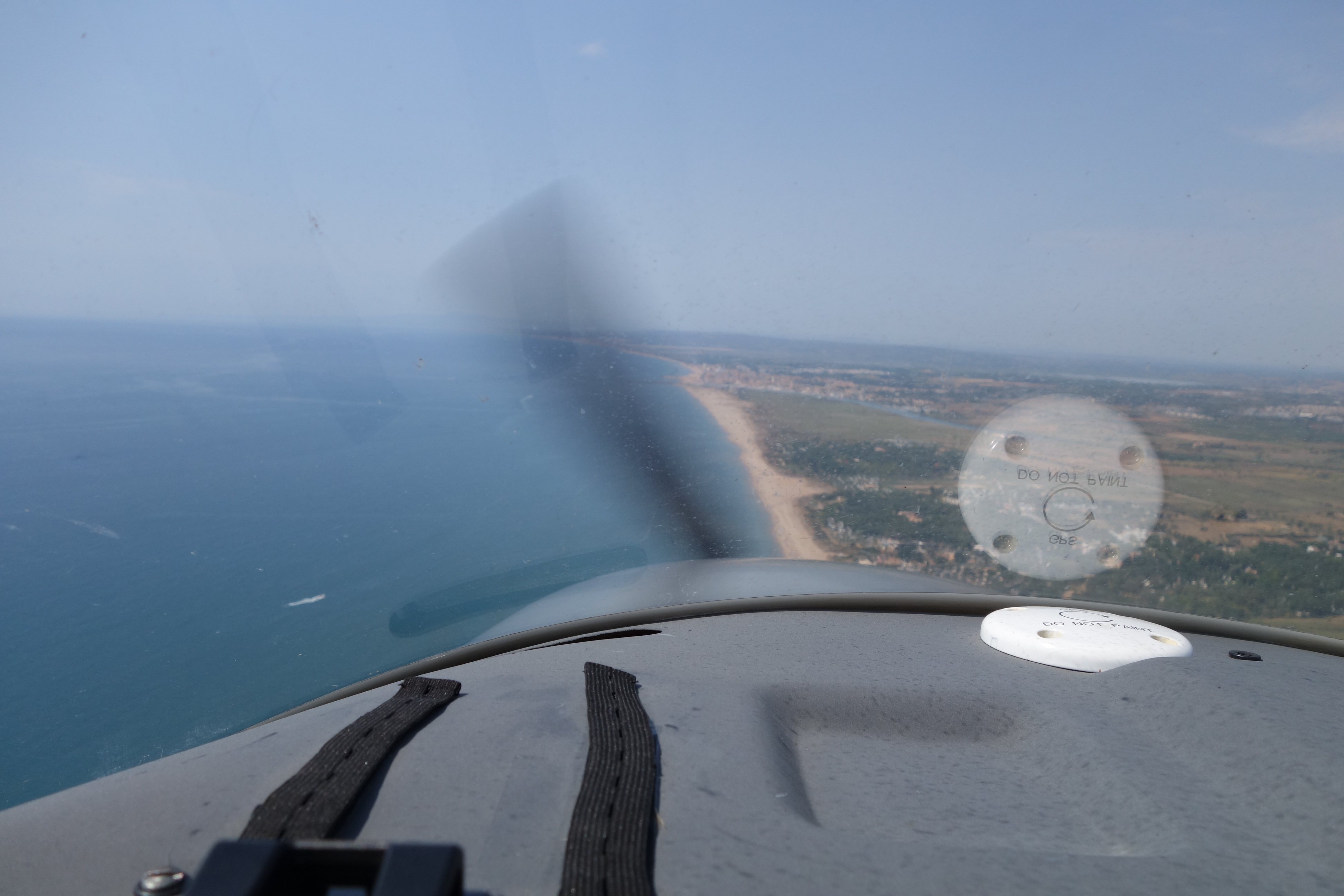Flight along the Mediterranean coast